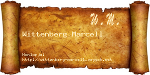Wittenberg Marcell névjegykártya