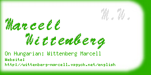 marcell wittenberg business card